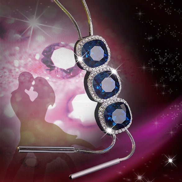 Fashionable Style Long Necklace Sweater Chain Autumn And Winter Women's Allmatching Accessories Pendant Tassel Crystal Pendant Jewelry