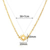 Fashionable Sun Hollow Jewelry Accessories Stainless Steel Gold Platinum O Shaped Chain With Stars Sun And Moon Clouds Cosmic Pattern Electroplated