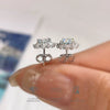 Fashionable Sunflower Moissanite Earrings S925 Sterling Silver With Electroplating For Women