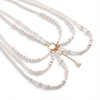 Fashionable Tassel Pendant Multilayer Waist Chain For Women With Faux Pearl And Zinc Alloy Material