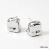 Fashionable Three Dimensional Geometric Stainless Steel Electroplated Women's Earrings