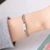 Fashionable Titanium Steel Bracelet With Geometric Pattern For Unisex Polished Simple And Personalized
