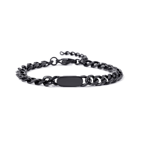 Fashionable Titanium Steel Bracelet With Geometric Pattern For Unisex Polished Simple And Personalized
