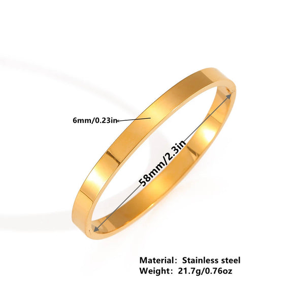 Fashionable Titanium Steel Bracelet With Smooth Niche Design And Polish Finish