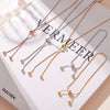 Fashionable 316L Stainless Steel Electroplated Round Bead Tassel Jewelry Set Necklace And Bracelet For Unisex
