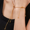 Fashionable 316L Stainless Steel Electroplated Round Bead Tassel Jewelry Set Necklace And Bracelet For Unisex