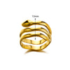 Fashionable Unisex Open Stainless Steel Oil Pressure Ring With Heart Shaped And Snake Shaped Design Electroplated With Letters Numbers And Text Pattern