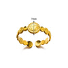 Fashionable Unisex Open Stainless Steel Oil Pressure Ring With Heart Shaped And Snake Shaped Design Electroplated With Letters Numbers And Text Pattern
