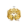 Fashionable Unisex Open Stainless Steel Oil Pressure Ring With Heart Shaped And Snake Shaped Design Electroplated With Letters Numbers And Text Pattern