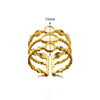 Fashionable Unisex Open Stainless Steel Oil Pressure Ring With Heart Shaped And Snake Shaped Design Electroplated With Letters Numbers And Text Pattern