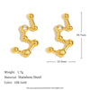 Fashionable Versatile Ear Jewelry Stainless Steel 18K Gold Plated Constellation Earrings
