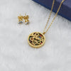 Fashionable Versatile Necklace Set 316L Stainless Steel Organic Glass Letter Pattern Electroplated Cross Chain