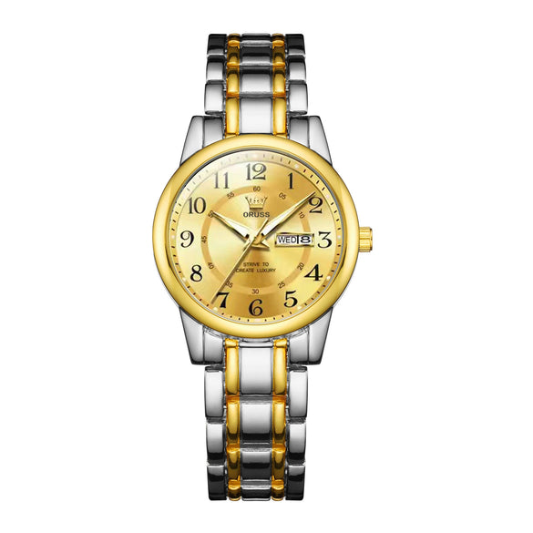 Fashionable Waterproof Alloy Women's Fullautomatic Electronic Round Dial Watches