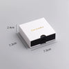 Fashionable White Square Laminated Paper Skin Jewelry Box With Solid Color Finish