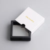 Fashionable White Square Laminated Paper Skin Jewelry Box With Solid Color Finish