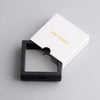 Fashionable White Square Laminated Paper Skin Jewelry Box With Solid Color Finish