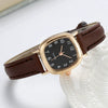 Fashionable Women's Alloy Strap Round Dial Watch Pin Buckle Spiral Crown Ordinary Glass Mirror