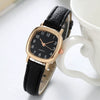 Fashionable Women's Alloy Strap Round Dial Watch Pin Buckle Spiral Crown Ordinary Glass Mirror