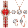 Fashionable Women's Diamondencrusted Quartz Bracelet Watch With Starry Sky Design Alloy Case Rose Gold Buckle And Round Dial