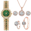 Fashionable Women's Diamondencrusted Quartz Bracelet Watch With Starry Sky Design Alloy Case Rose Gold Buckle And Round Dial