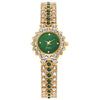 Fashionable Women's Diamondencrusted Quartz Bracelet Watch With Starry Sky Design Alloy Case Rose Gold Buckle And Round Dial