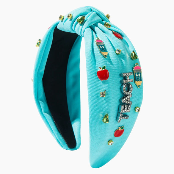 Fashionable Women's Hairbands Knotted Cloth With Diamondencrusted And Letternumbertext Design