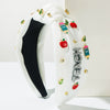 Fashionable Women's Hairbands Knotted Cloth With Diamondencrusted And Letternumbertext Design