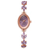 Fashionable Women's Oval Quartz Bracelet Watch With Alloy Buckle And Ordinary Glass Mirror