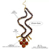 Fashionable Women's Stainless Steel Beaded Necklace With Flower Shape And Polished Plating