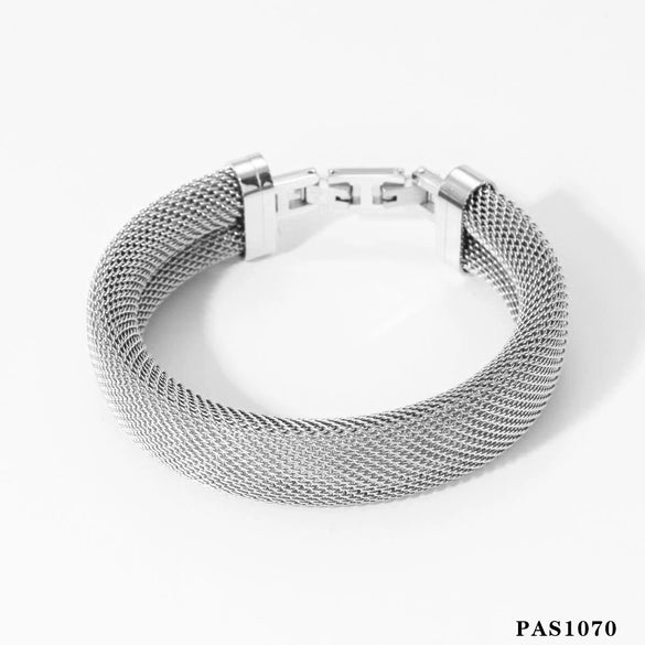 Fashionable Women's Stainless Steel Electroplated Geometric Design Bracelet