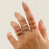 Fashionable Women's Stainless Steel Ring Jewelry 18K Gold Plated With Geometric Pattern And Adjustable Opening