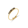 Fashionable Women's Stainless Steel Ring Jewelry 18K Gold Plated With Geometric Pattern And Adjustable Opening