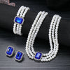 Faux Pearl Rhinestone Alloy Jewelry Set With Diamond Setting For Women French Retro Elegant Light Luxury Style