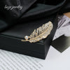 Feather Brooch Zinc Alloy Electroplated Luxury Allmatch Accessories For Women And Unisex