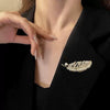 Feather Brooch Zinc Alloy Electroplated Luxury Allmatch Accessories For Women And Unisex