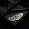 Feather Brooch Zinc Alloy Electroplated Luxury Allmatch Accessories For Women And Unisex