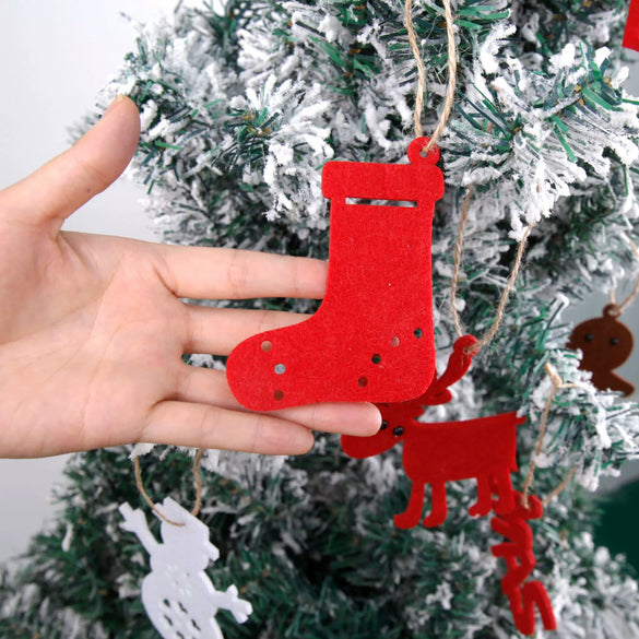 Felt Pendant Ornaments Christmas Tree Decorations Nonwoven Snowman Ornaments Party Decoration