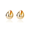 Female Earring Copper Platinum Gold Inlaid Zircon Oval Geometric Heartshaped