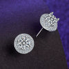 Female Earrings White Copper Electroplating Fourleaf Clover Heart Shape High Imitation Moissanite