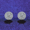 Female Earrings White Copper Electroplating Fourleaf Clover Heart Shape High Imitation Moissanite
