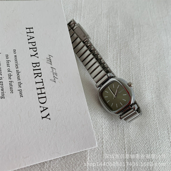 Female Fashion Metal Square Dial Quartz Watch