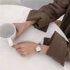 Female Fashion Retro Artistic Alloy And Stainless Steel Bracelet Watch With Round Dial