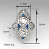 Female Geometric Inlay Zircon Copper Ring Highend Luxury