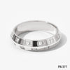 Female Hip Hop Fashion Diamond Ring In Geometric Design Stainless Steel With Electroplating Treatment