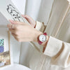 Female Leisure Alloy Case Imitation Leather Strap Round Dial Watch