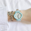 Female Leisure Alloy Case Ordinary Glass Mirror Quartz Watch