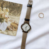 Female Leisure Alloy Case Ordinary Glass Mirror Quartz Watch
