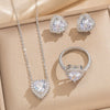 Female Necklace Titanium Steel Pendant With 18K Gold Zircon Set Heart Water Drop Bell Pattern Luxury New Style Design Sense Electroplated In Vacuum Furnace