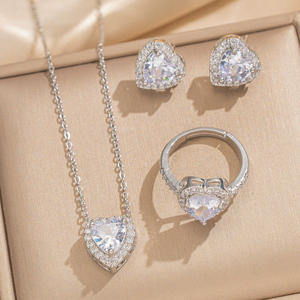 Female Necklace Titanium Steel Pendant With 18K Gold Zircon Set Heart Water Drop Bell Pattern Luxury New Style Design Sense Electroplated In Vacuum Furnace