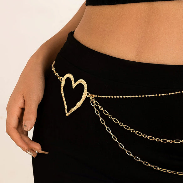 Female Personality Metal Thin Body Chain Waist Chain